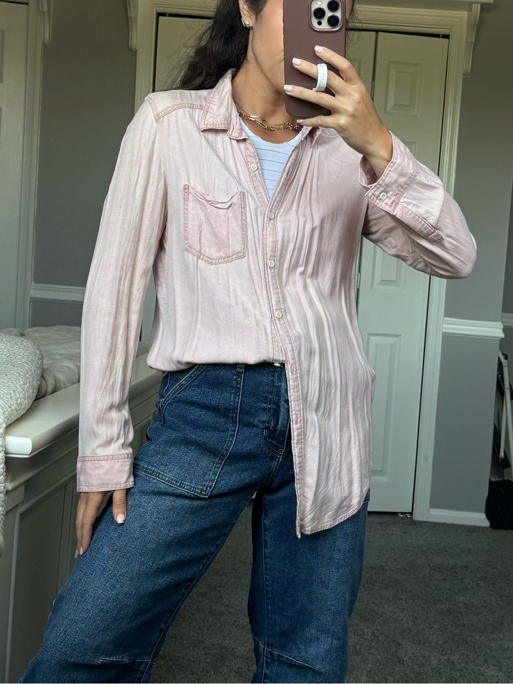 Rubbish Pale Pink Button-Down Collared Shirt
